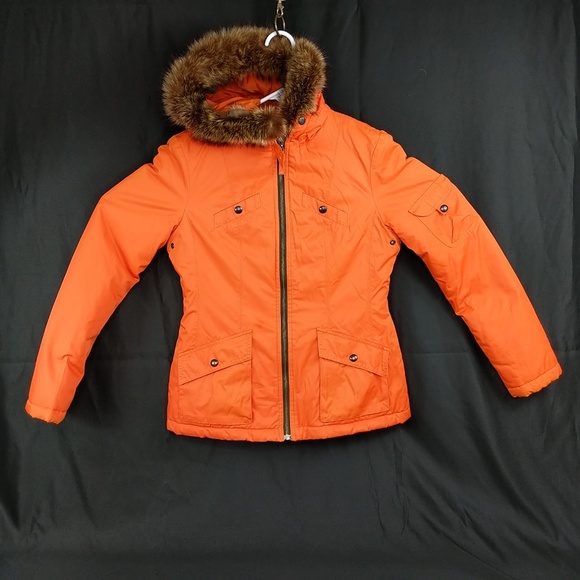 tommy hilfiger orange parka